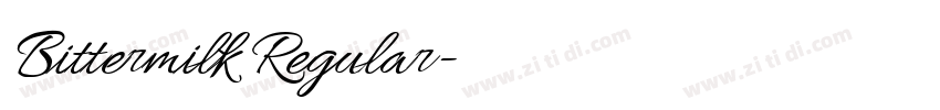 Bittermilk Regular字体转换 Bittermilk Regular字体转换